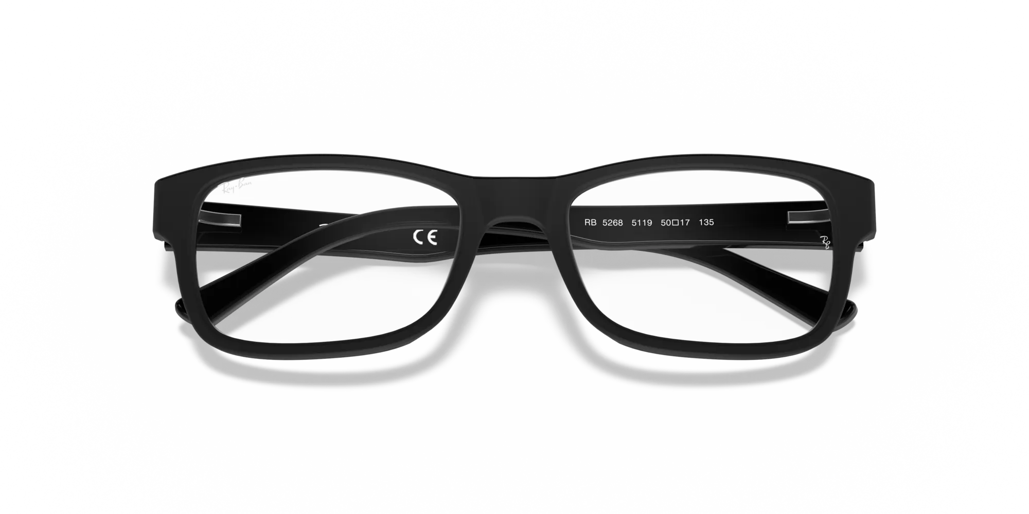 Ray - Ban RX5268 5119 Montature da vista Acetato Nero Trasparente Squadrata Normale - immagine 2