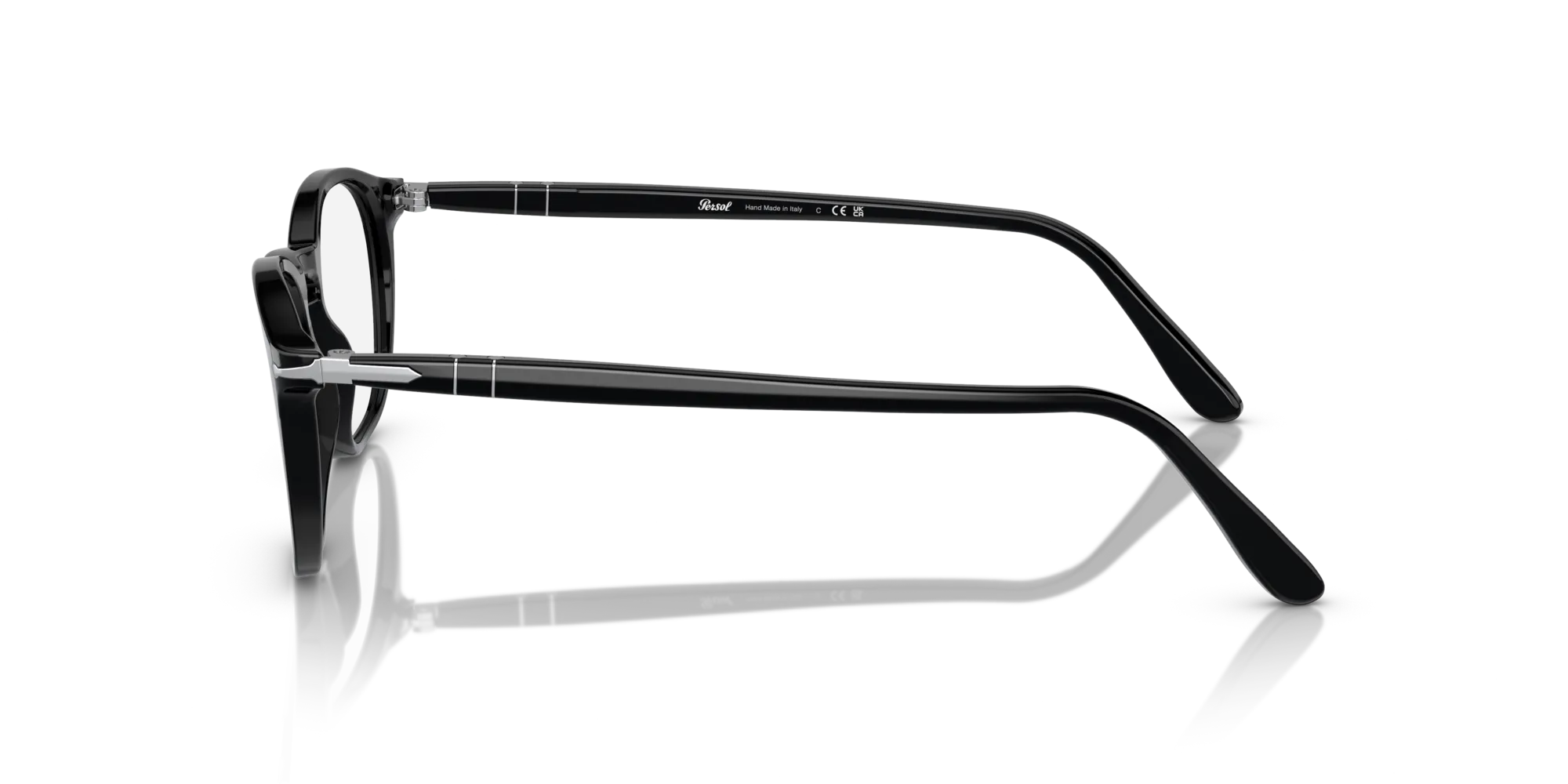 Persol PO3007V 95 Montature da vista Acetato Nero Trasparente Squadrata Normale - immagine 4