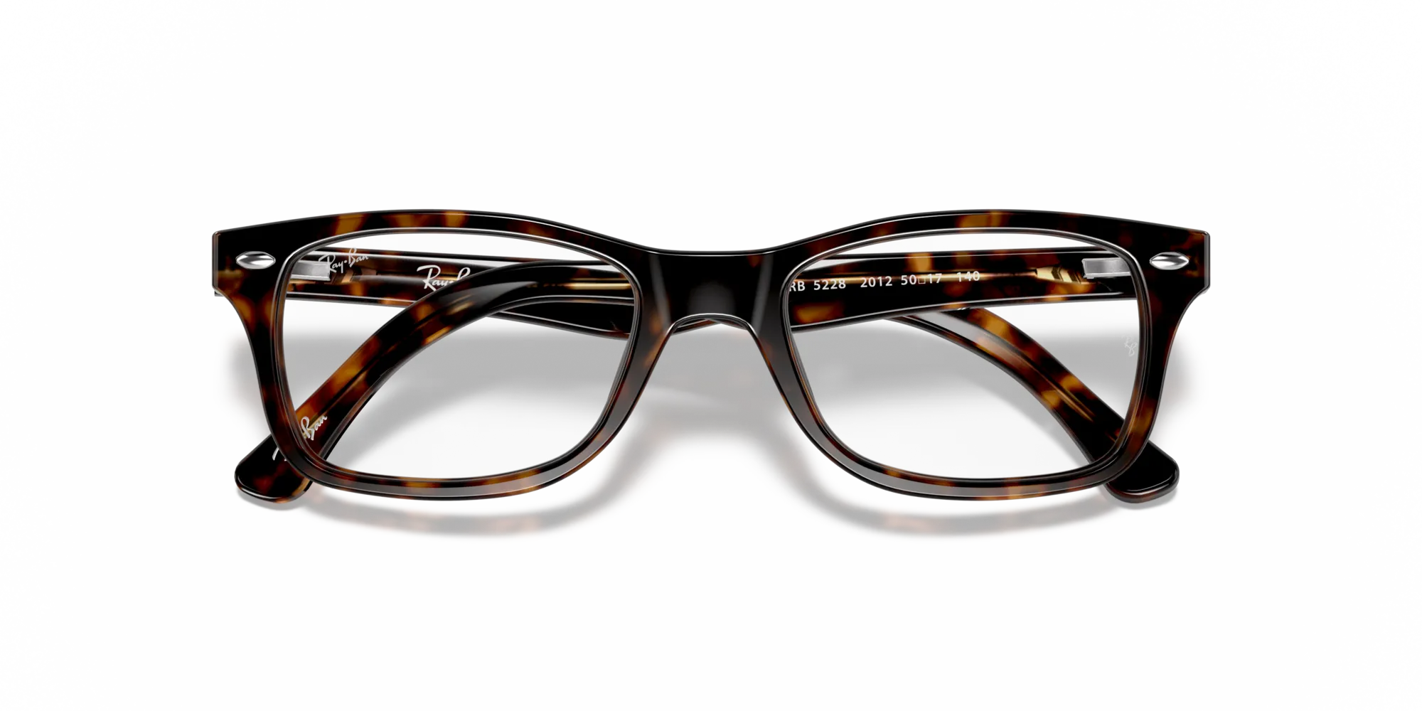 Ray - Ban RX5228 2012 Montature da vista Acetato Marrone Trasparente Squadrata Normale - immagine 2