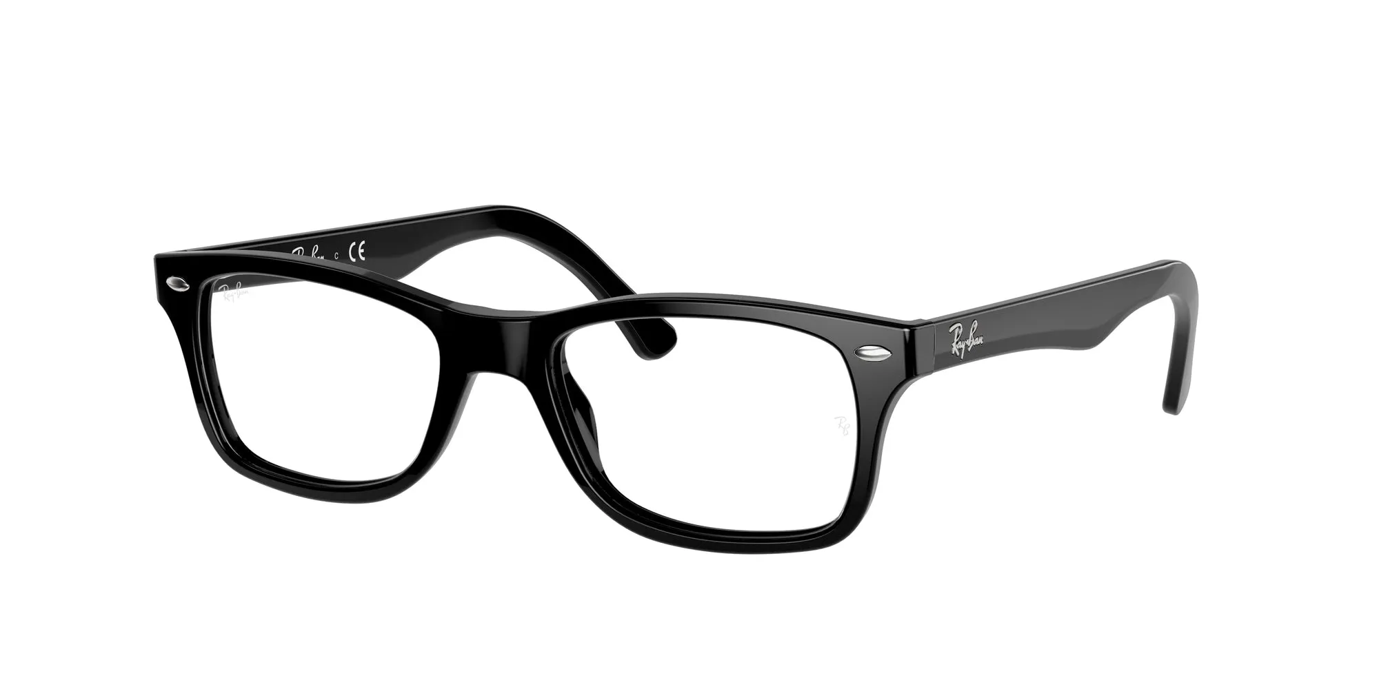 Ray - Ban RX5228 2000 Montature da vista Acetato Nero Trasparente Squadrata Normale - immagine 1