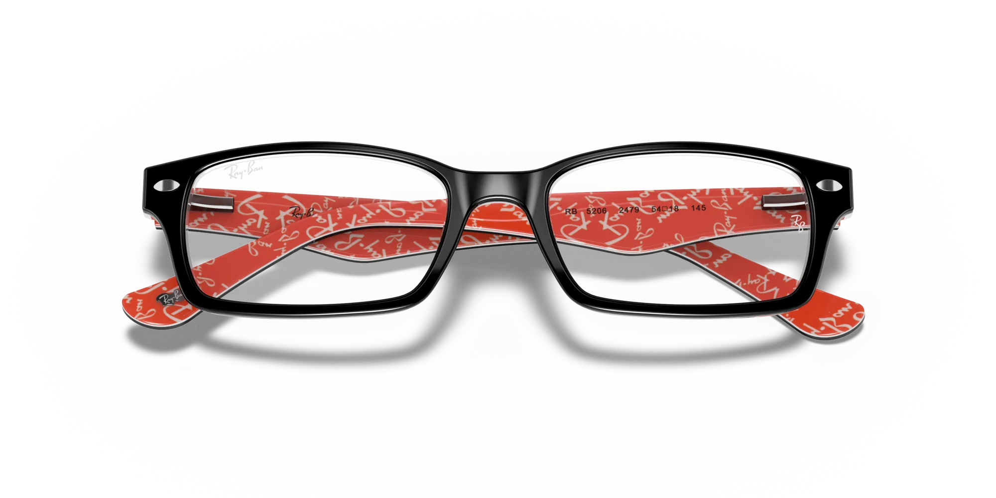Ray - Ban RX5206 2479 Montature da vista Acetato Nero Trasparente Squadrata Normale - immagine 2