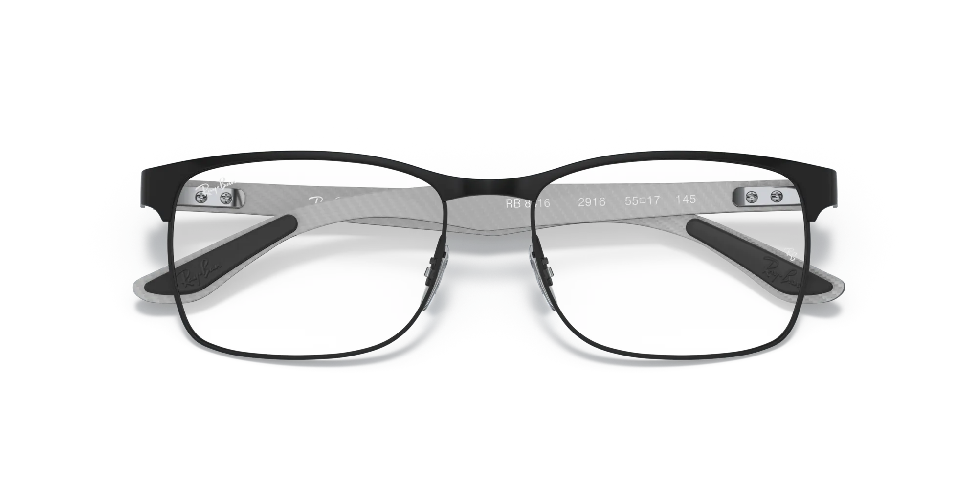 Ray - Ban RX8416 2916 Montature da vista Metallo Nero Trasparente Squadrata Normale - immagine 2