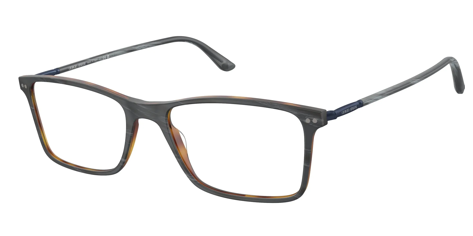 Giorgio Armani AR7037 5570 Montature da vista Acetato Grigio Squadrata Normale - immagine 1