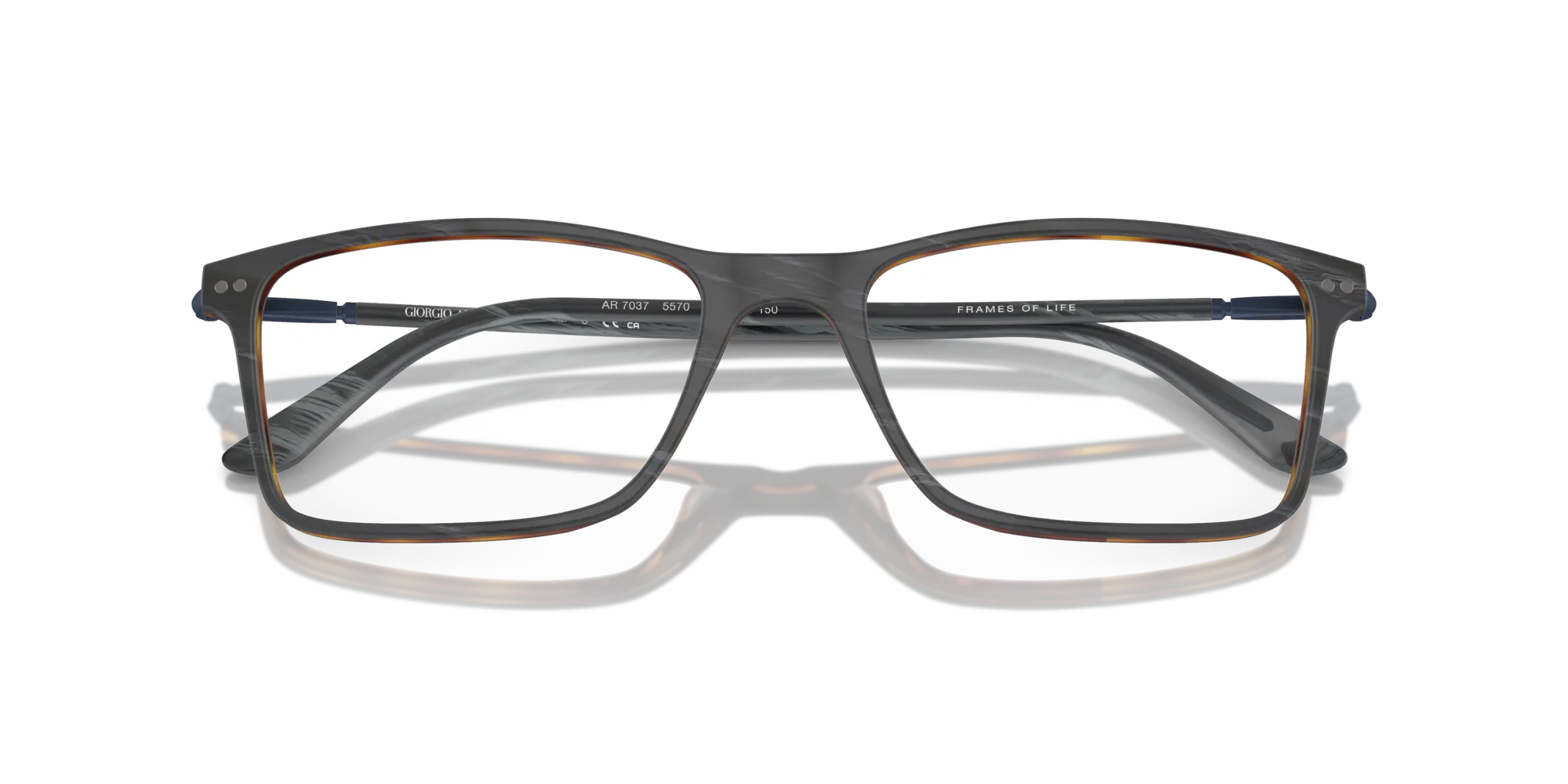 Giorgio Armani AR7037 5570 Montature da vista Acetato Grigio Squadrata Normale - immagine 2