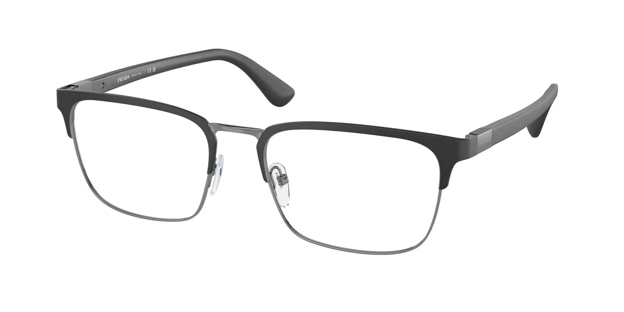 Prada PR 54TV HERITAGE 1BO1O1 Montature da vista Metallo Nero Squadrata Normale - immagine 1