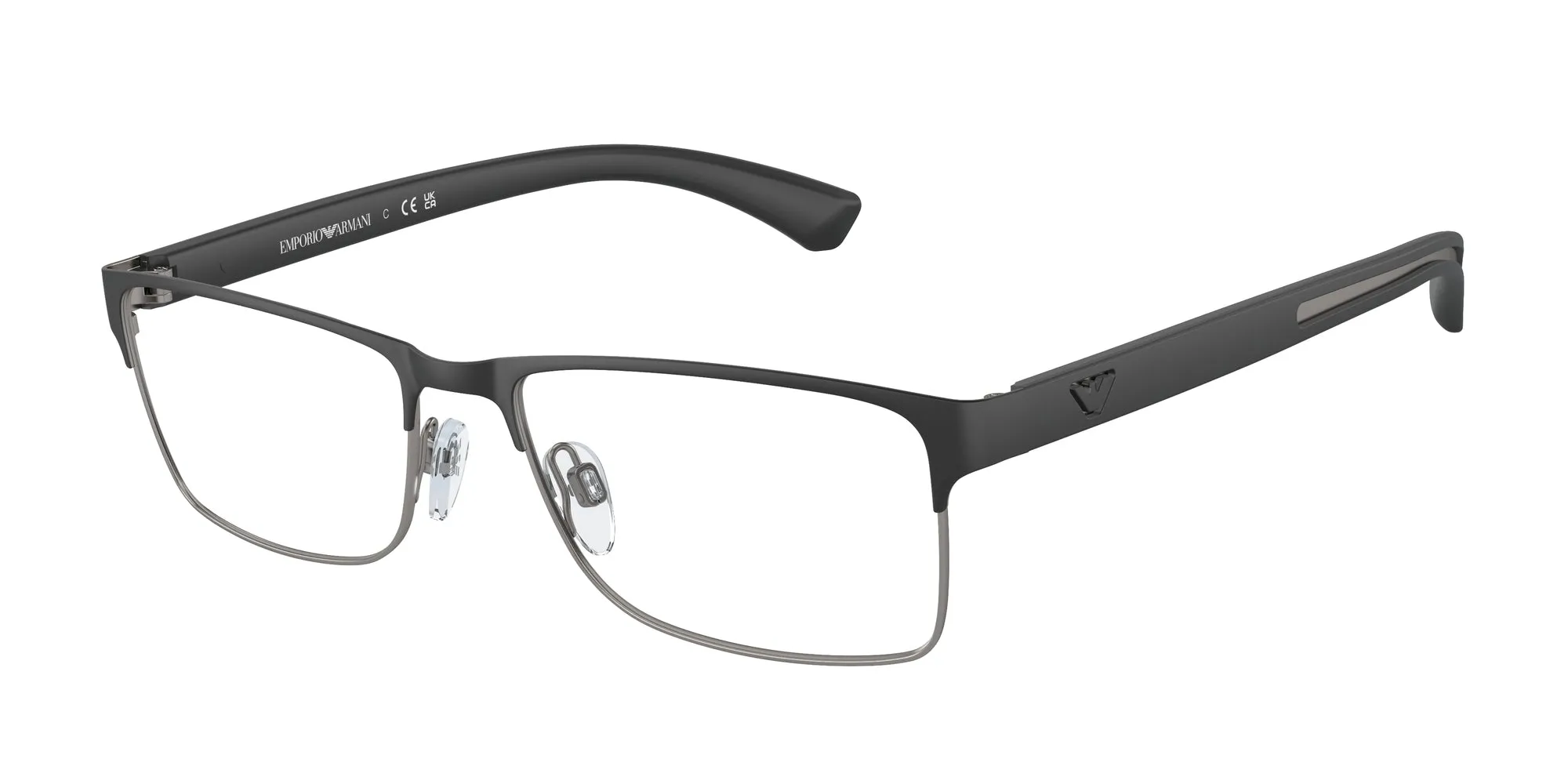 Emporio Armani EA1052 3094 Montature da vista Metallo Nero Squadrata Normale - immagine 1