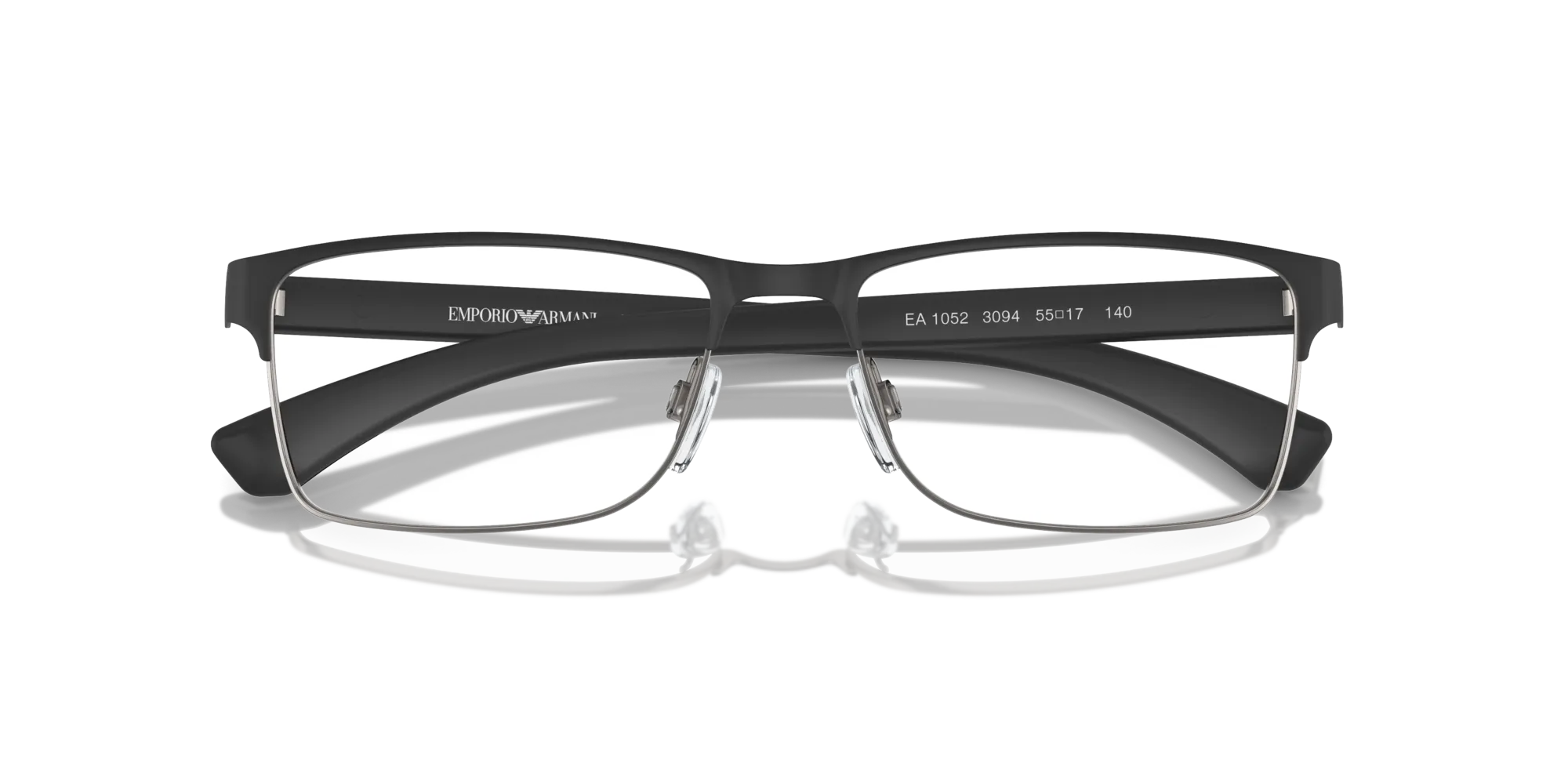 Emporio Armani EA1052 3094 Montature da vista Metallo Nero Squadrata Normale - immagine 2