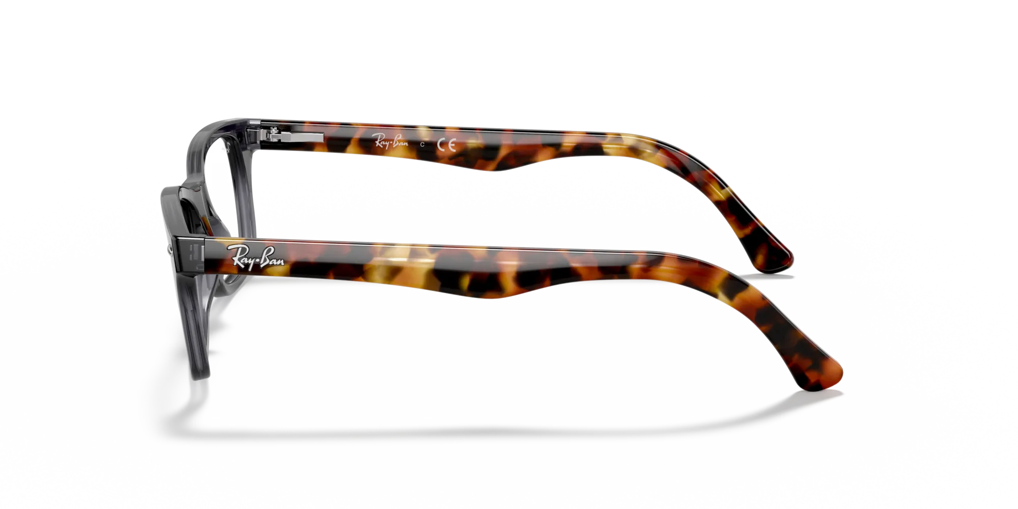Ray - Ban RX5228 5629 Montature da vista Acetato Grigio Trasparente Squadrata Normale - immagine 4