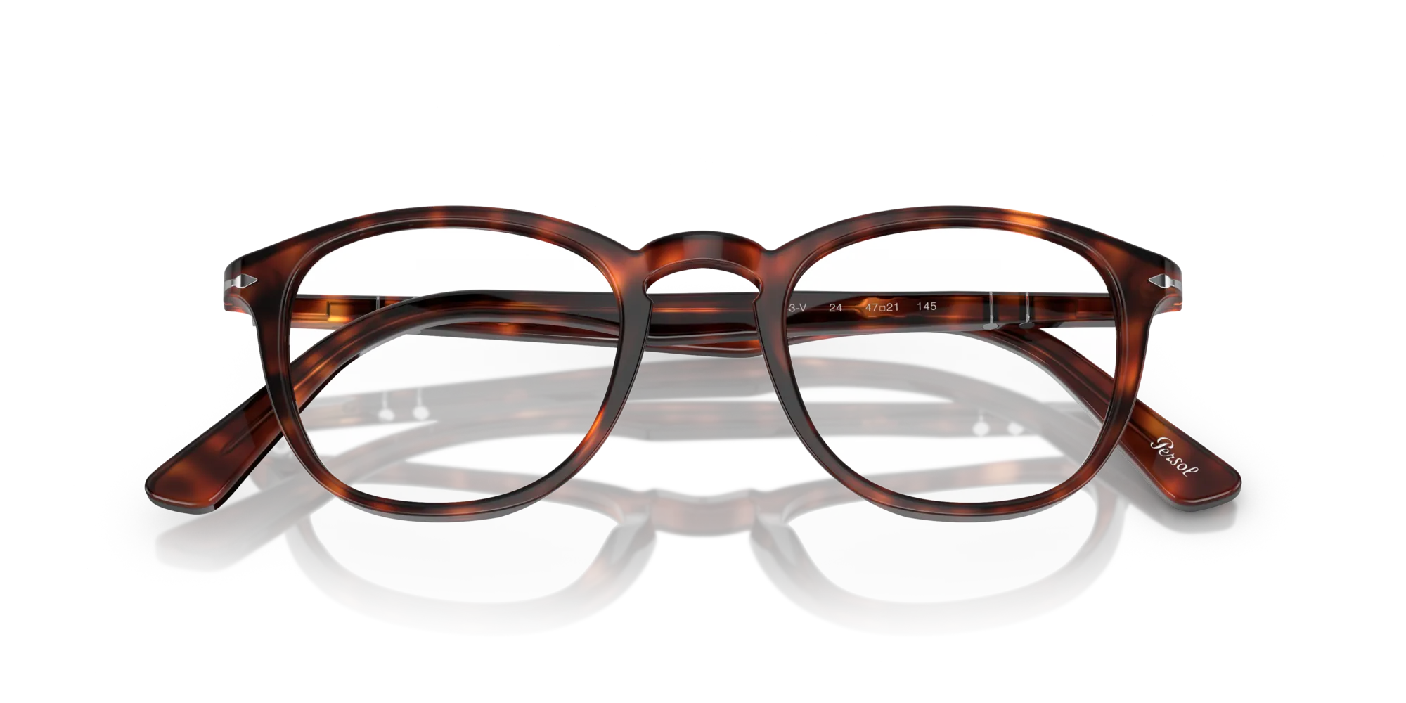 Persol PO3143V 24 Montature da vista Acetato Tartaruga Trasparente Rotonda Normale - immagine 2