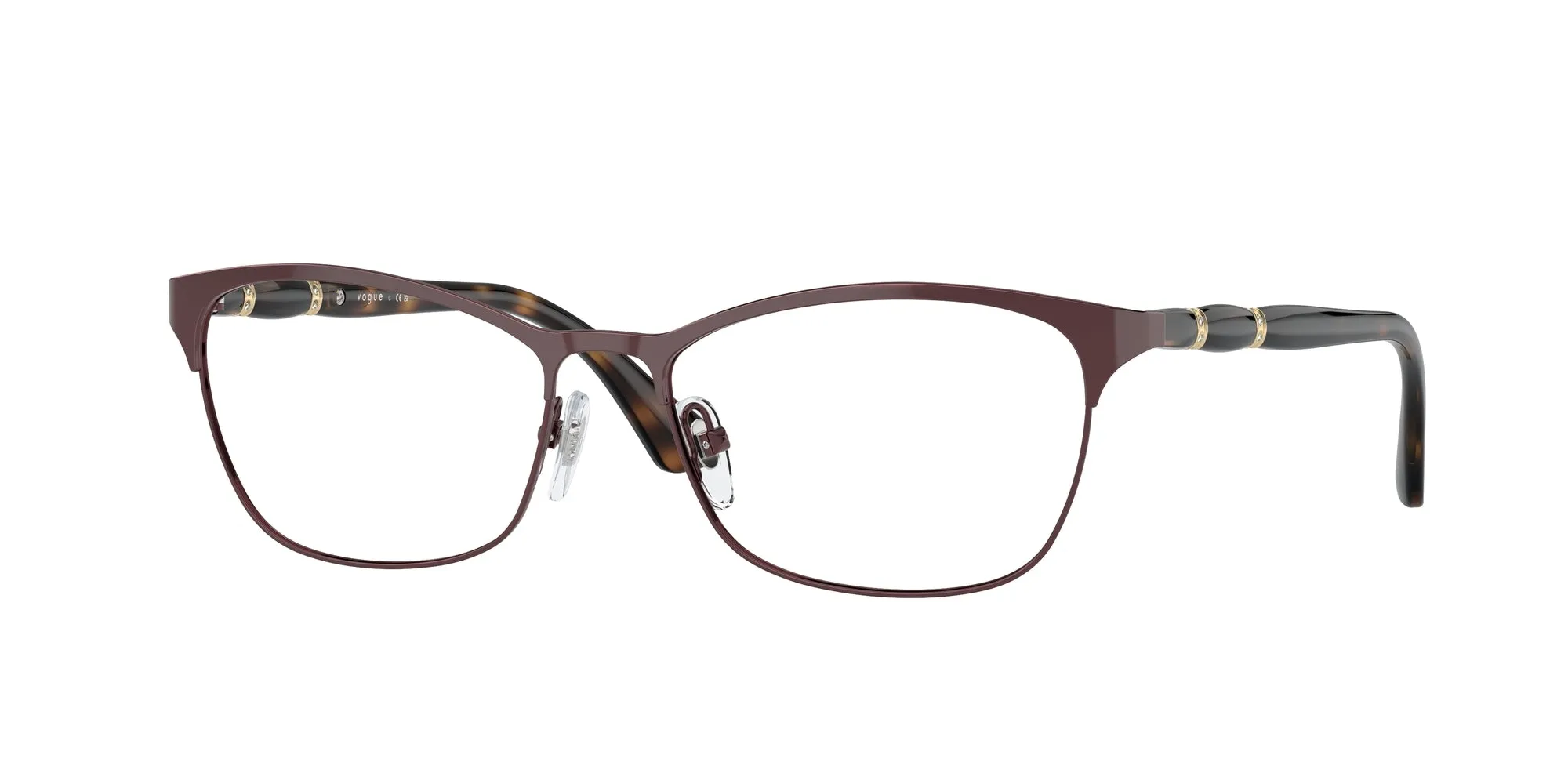 VOGUE EYEWEAR VO3987B 811 Montature da vista Metallo Marrone Cat Eye Normale - immagine 1
