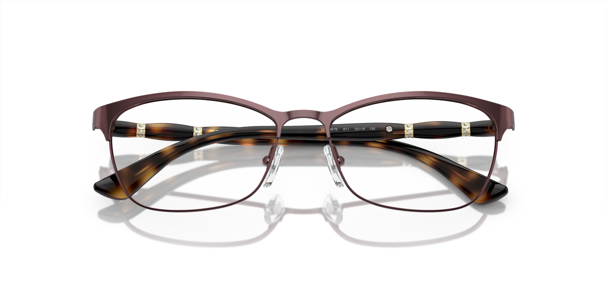 VOGUE EYEWEAR VO3987B 811 Montature da vista Metallo Marrone Cat Eye Normale - immagine 2