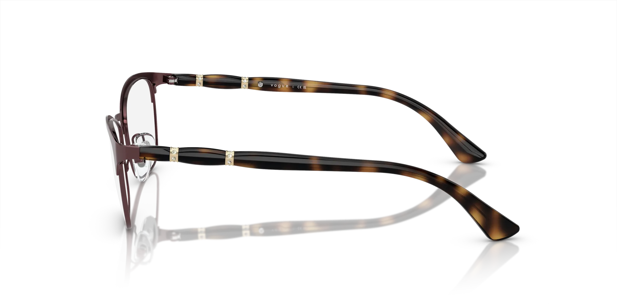 VOGUE EYEWEAR VO3987B 811 Montature da vista Metallo Marrone Cat Eye - immagine 4