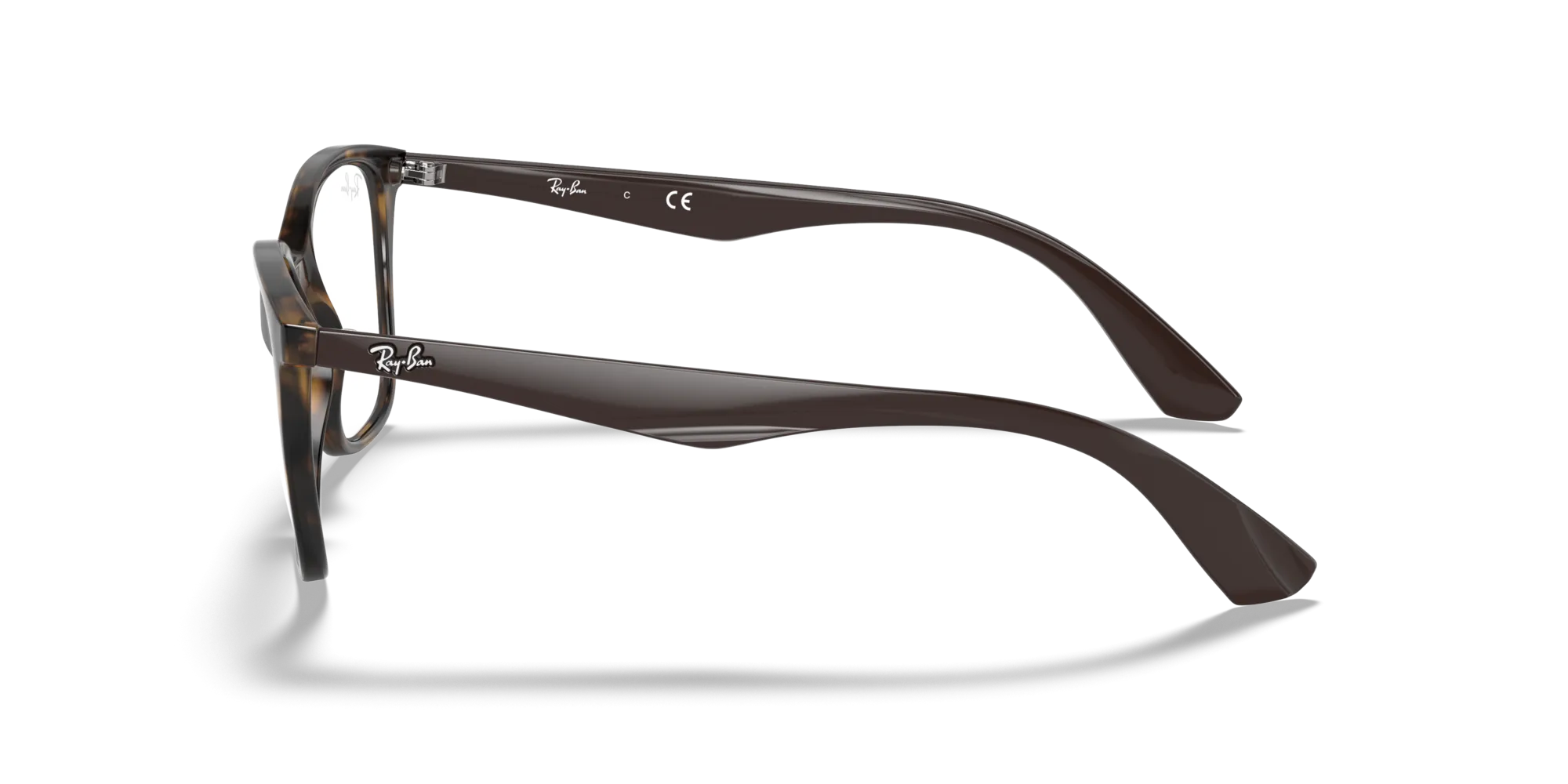Ray - Ban RX7066 5577 Montature da vista Iniettato Tartaruga Trasparente Squadrata Normale - immagine 4
