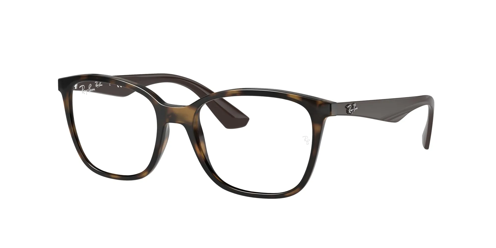 Ray - Ban RX7066 5577 Montature da vista Iniettato Tartaruga Trasparente Squadrata Normale - immagine 1