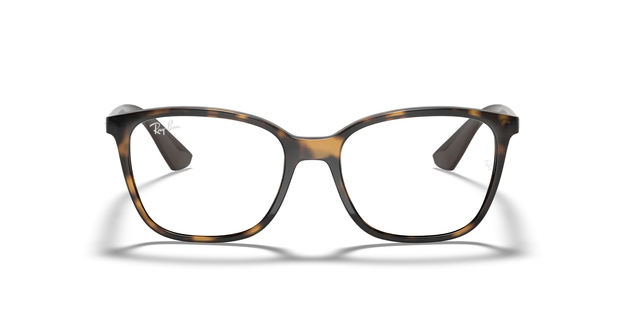 Ray - Ban RX7066 5577 Montature da vista Iniettato Tartaruga Trasparente Squadrata Normale - immagine 3