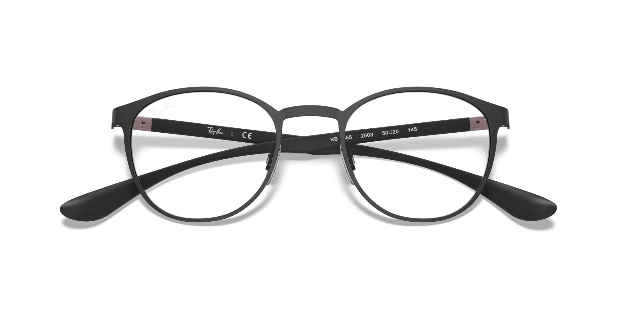 Ray - Ban RX6355 2503 Montature da vista Metallo Nero Trasparente Pantos Normale - immagine 2