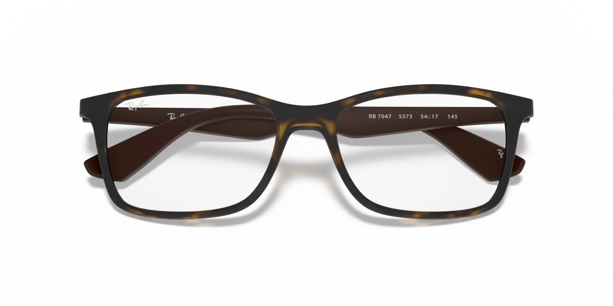 Ray - Ban RX7047 5573 Montature da vista Iniettato Tartaruga Trasparente Squadrata Normale - immagine 2