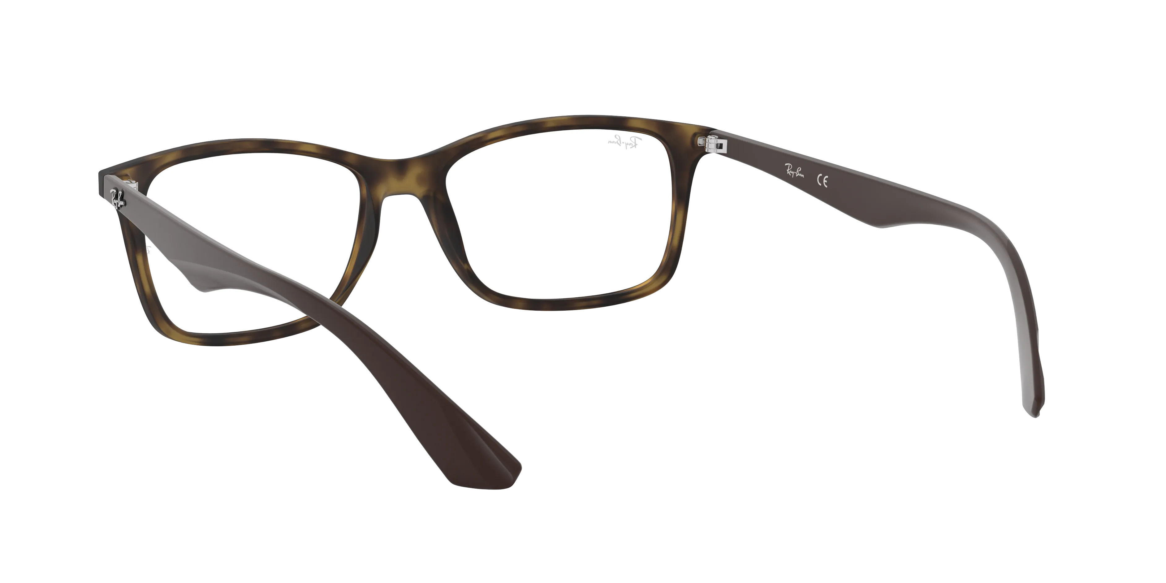 Ray - Ban RX7047 5573 Montature da vista Iniettato Tartaruga Trasparente Squadrata Normale - immagine 4