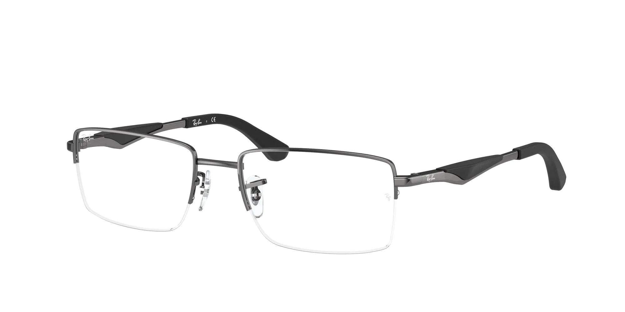 Ray - Ban RX6285 2502 Montature da vista Metallo Grigio Trasparente Squadrata Normale - immagine 1