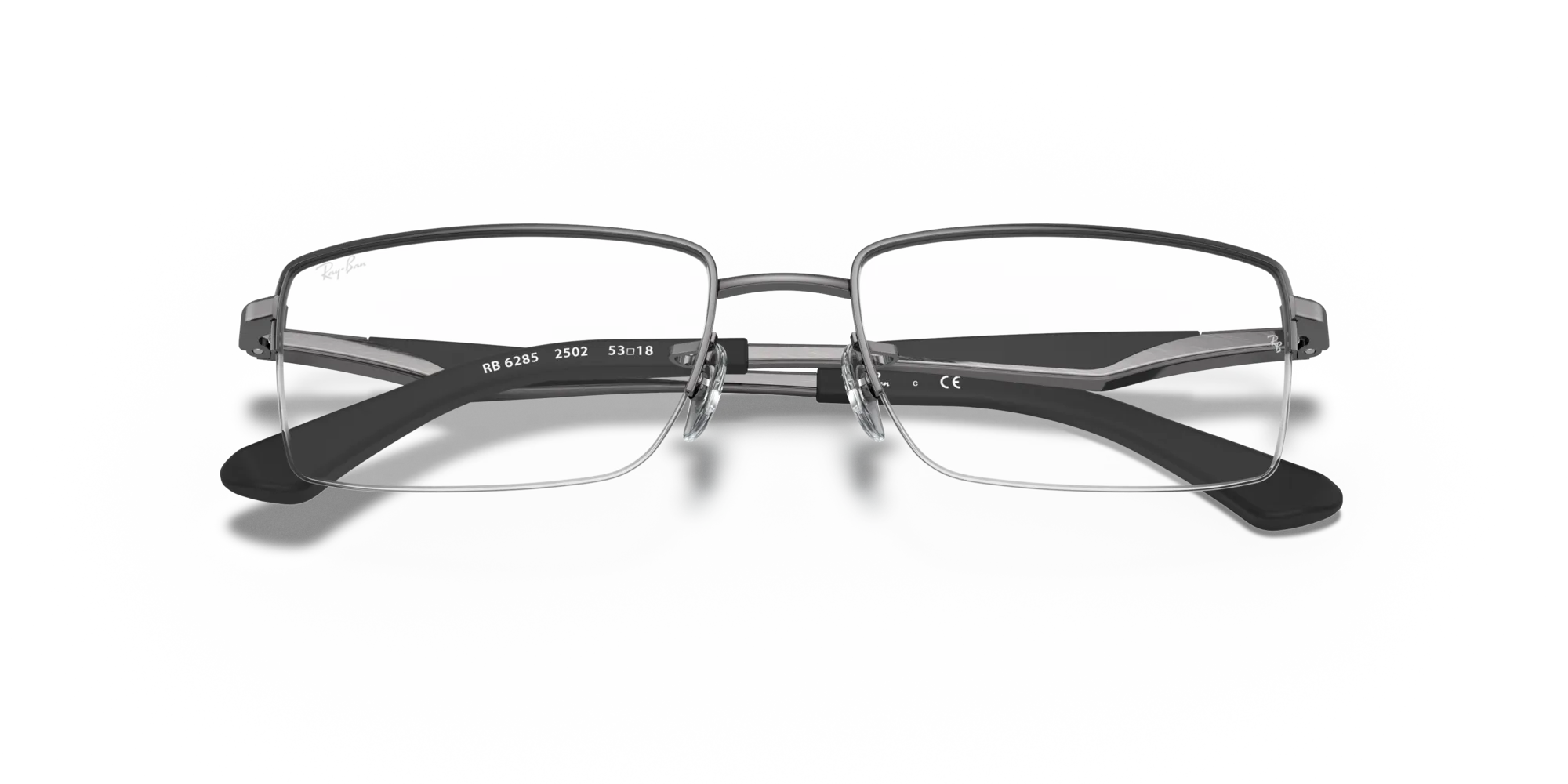 Ray - Ban RX6285 2502 Montature da vista Metallo Grigio Trasparente Squadrata Normale - immagine 2