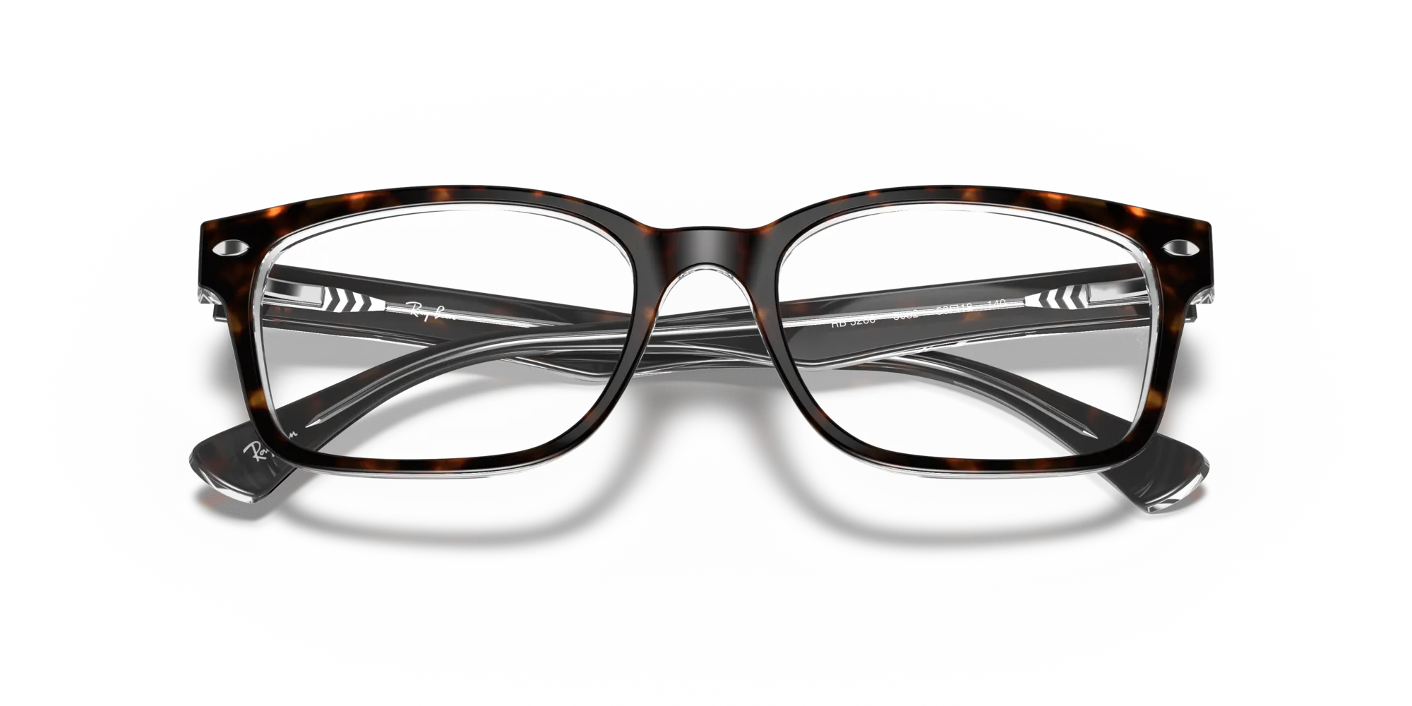 Ray - Ban RX5286 5082 Montature da vista Acetato Marrone Trasparente Squadrata Normale - immagine 2