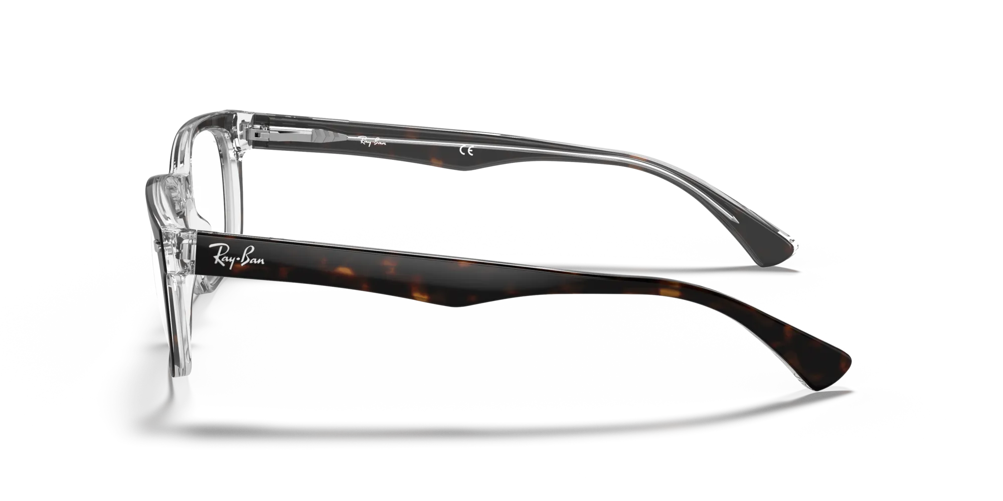 Ray - Ban RX5286 5082 Montature da vista Acetato Marrone Trasparente Squadrata Normale - immagine 4