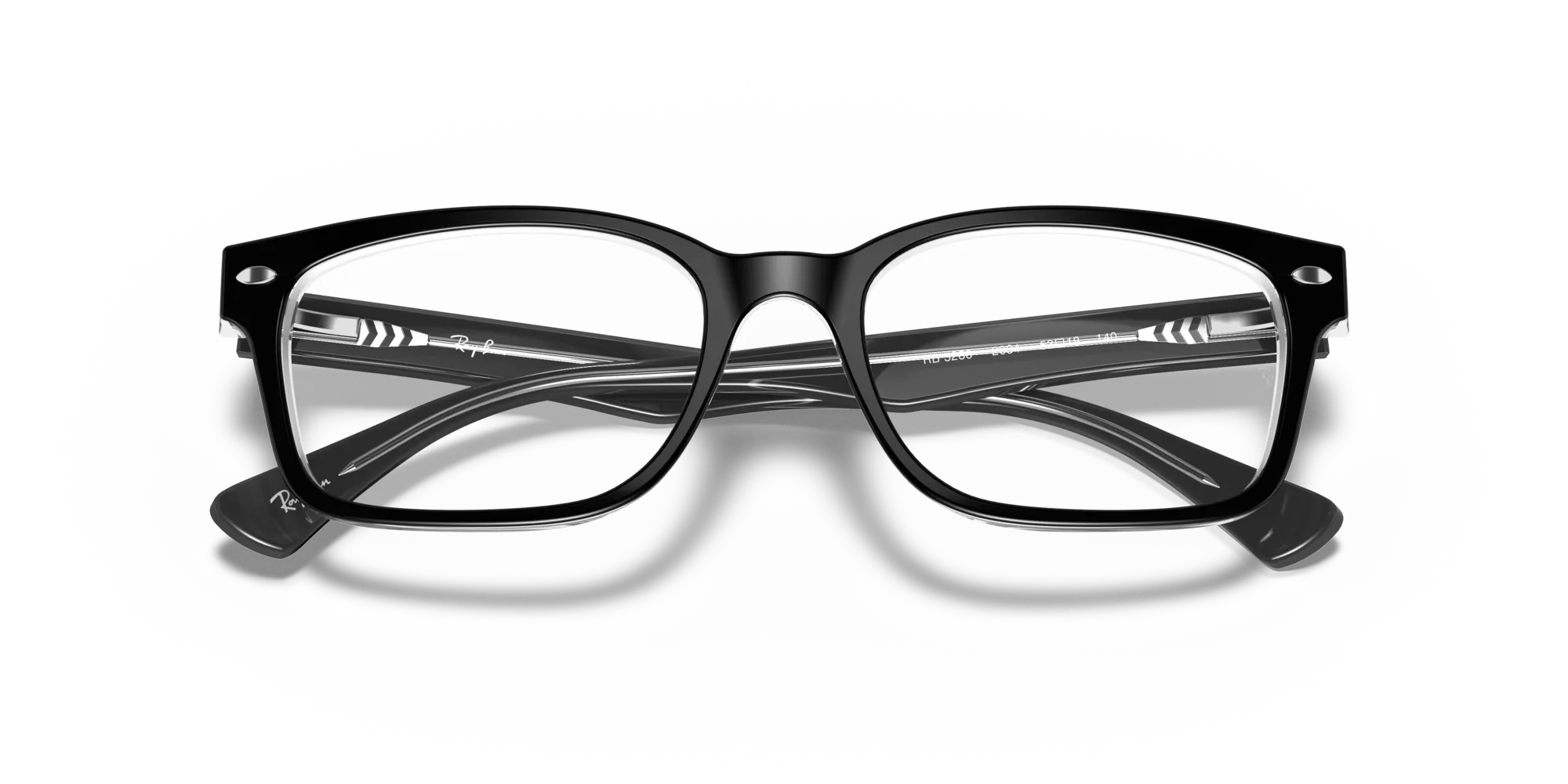Ray - Ban RX5286 2034 Montature da vista Acetato Nero Trasparente Squadrata Normale - immagine 2