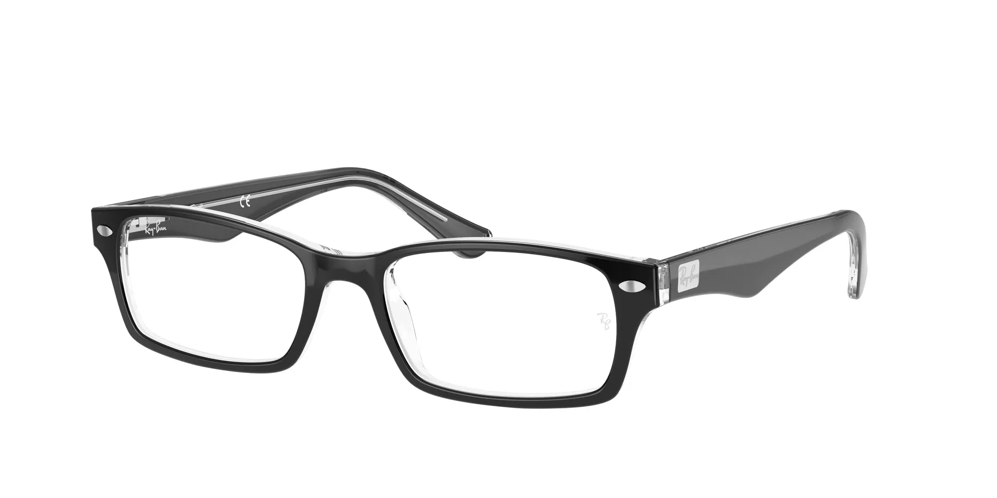 Ray - Ban RX5206 2034 Montature da vista Acetato Nero Trasparente Squadrata Normale - immagine 1