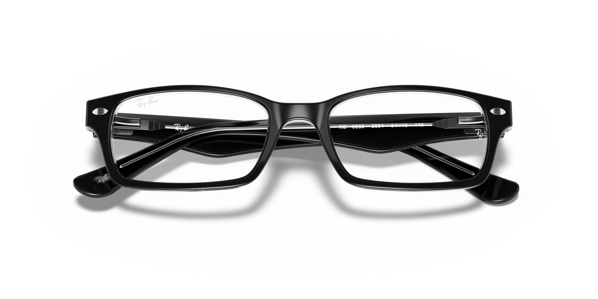 Ray - Ban RX5206 2034 Montature da vista Acetato Nero Trasparente Squadrata Normale - immagine 2