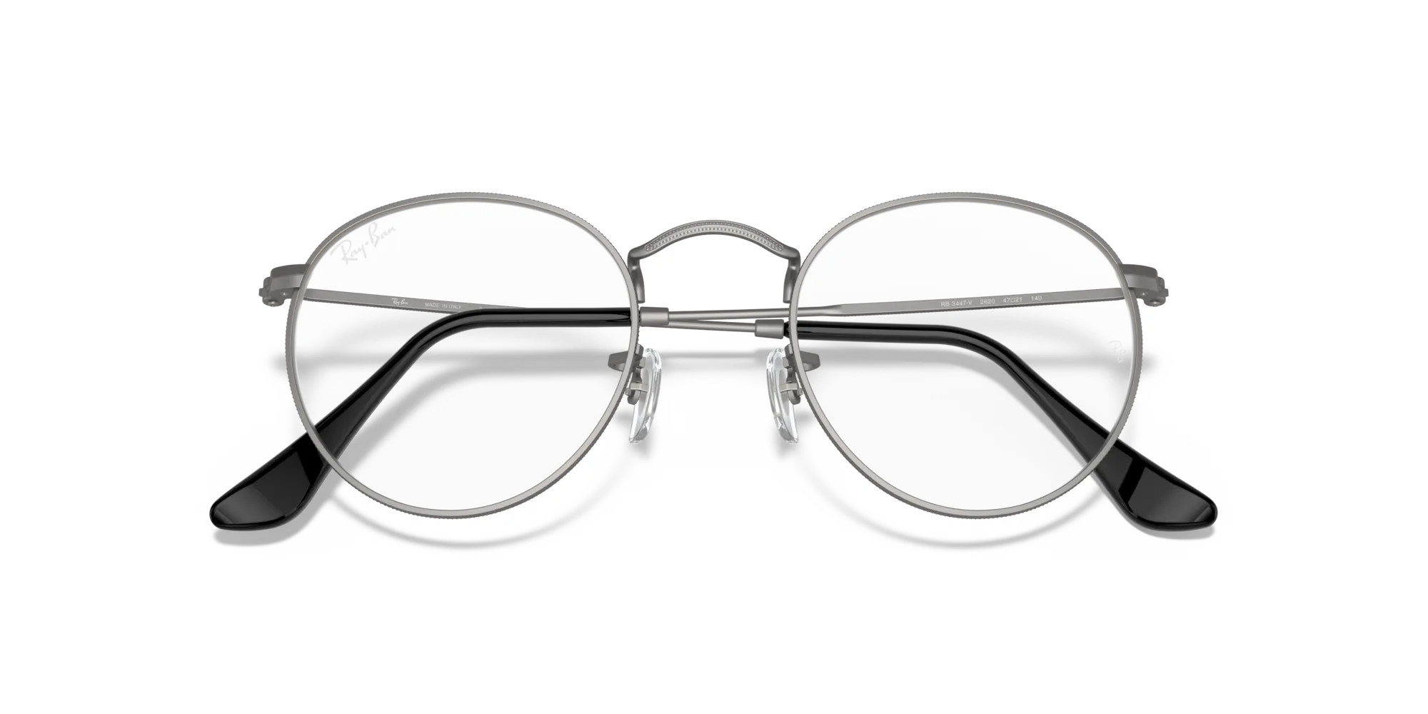 Ray - Ban RX3447V ROUND METAL 2620 Montature da vista Metallo Grigio Trasparente Rotonda Normale - immagine 2