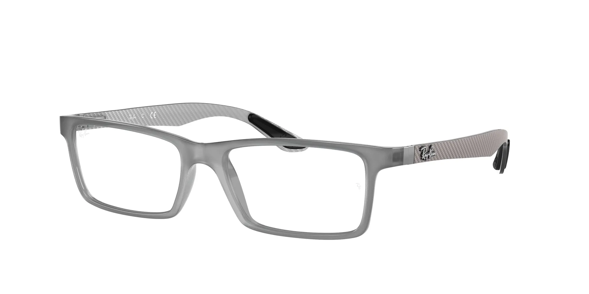 Ray - Ban RX8901 5244 Montature da vista Iniettato Grigio Trasparente Squadrata Normale - immagine 1