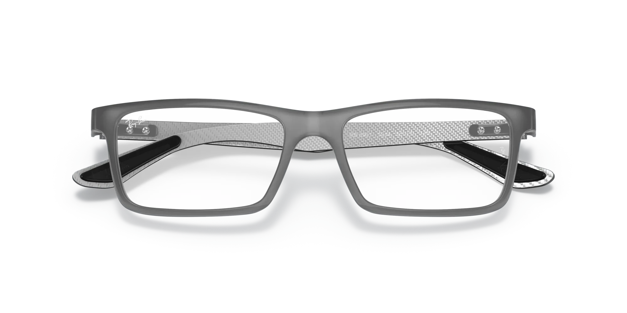 Ray - Ban RX8901 5244 Montature da vista Iniettato Grigio Trasparente Squadrata Normale - immagine 2