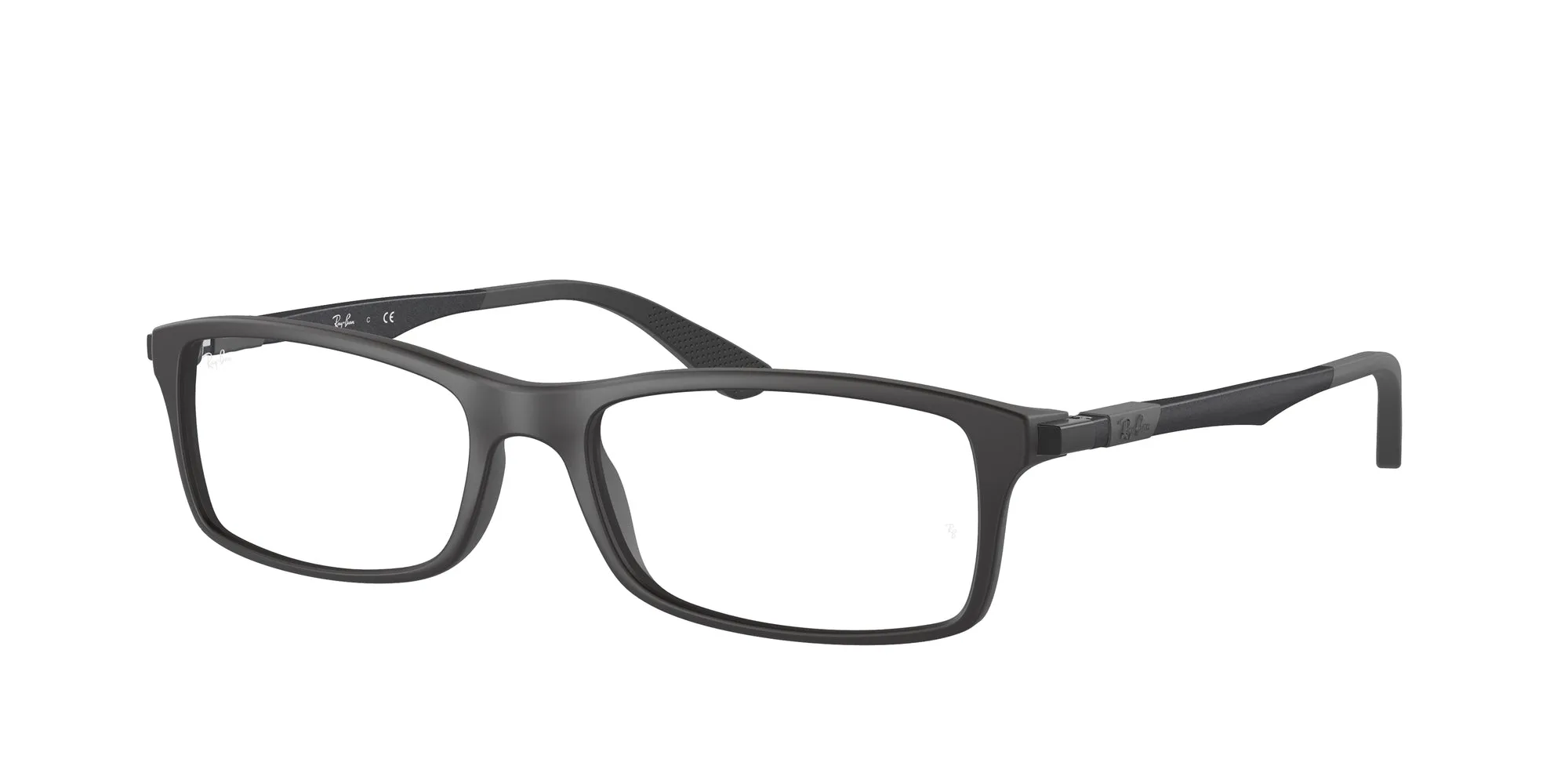 Ray - Ban RX7017 5196 Montature da vista Iniettato Nero Trasparente Squadrata Normale - immagine 1