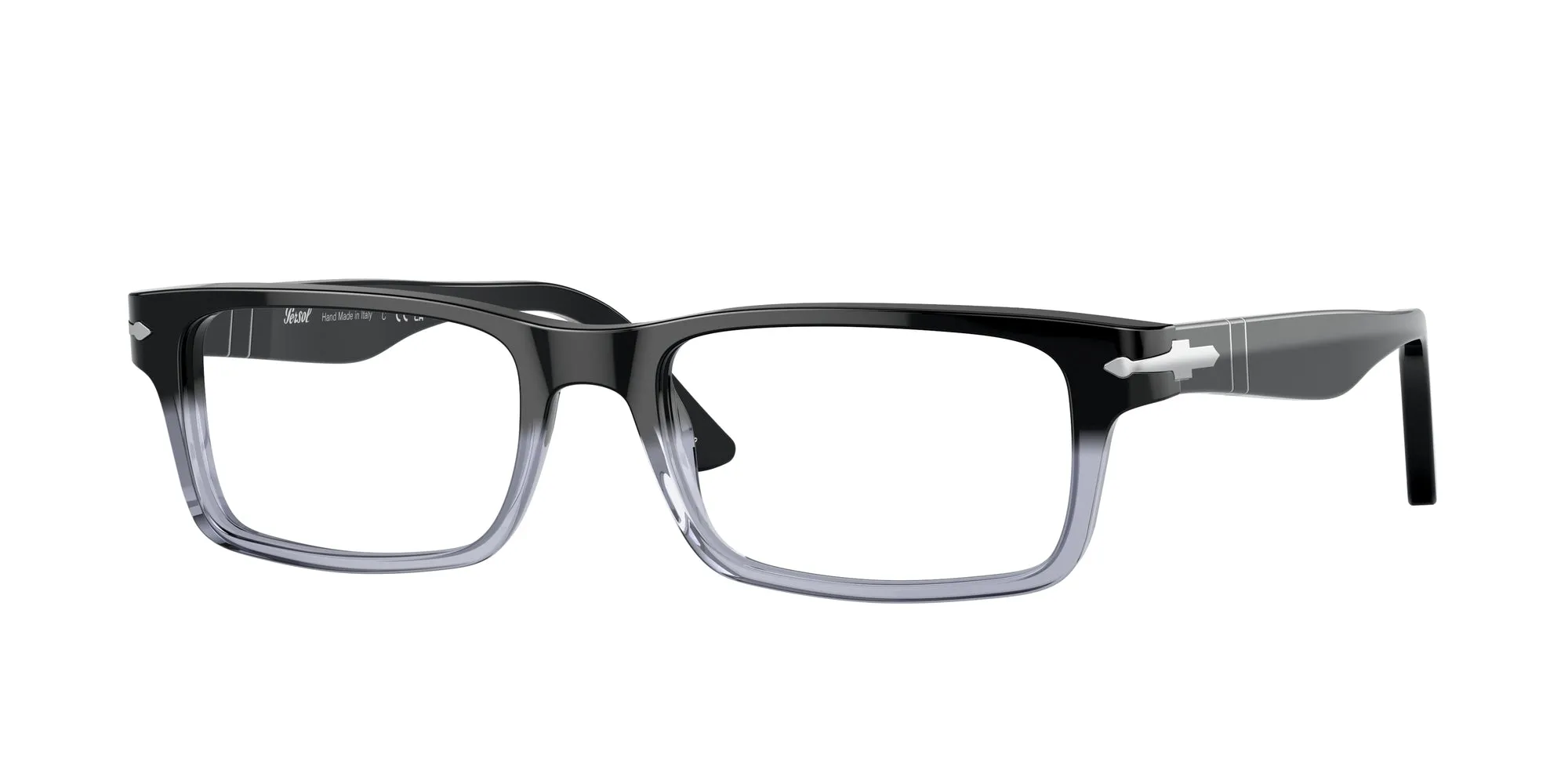 Persol PO3050V 966 Montature da vista Acetato Nero Trasparente Squadrata Normale - immagine 1