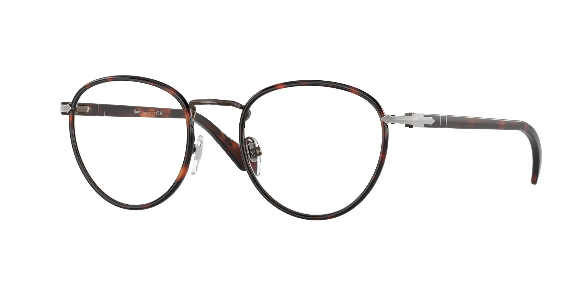 Persol PO2410VJ 992 Montature da vista Metallo Marrone Trasparente Pantos Normale - immagine 1