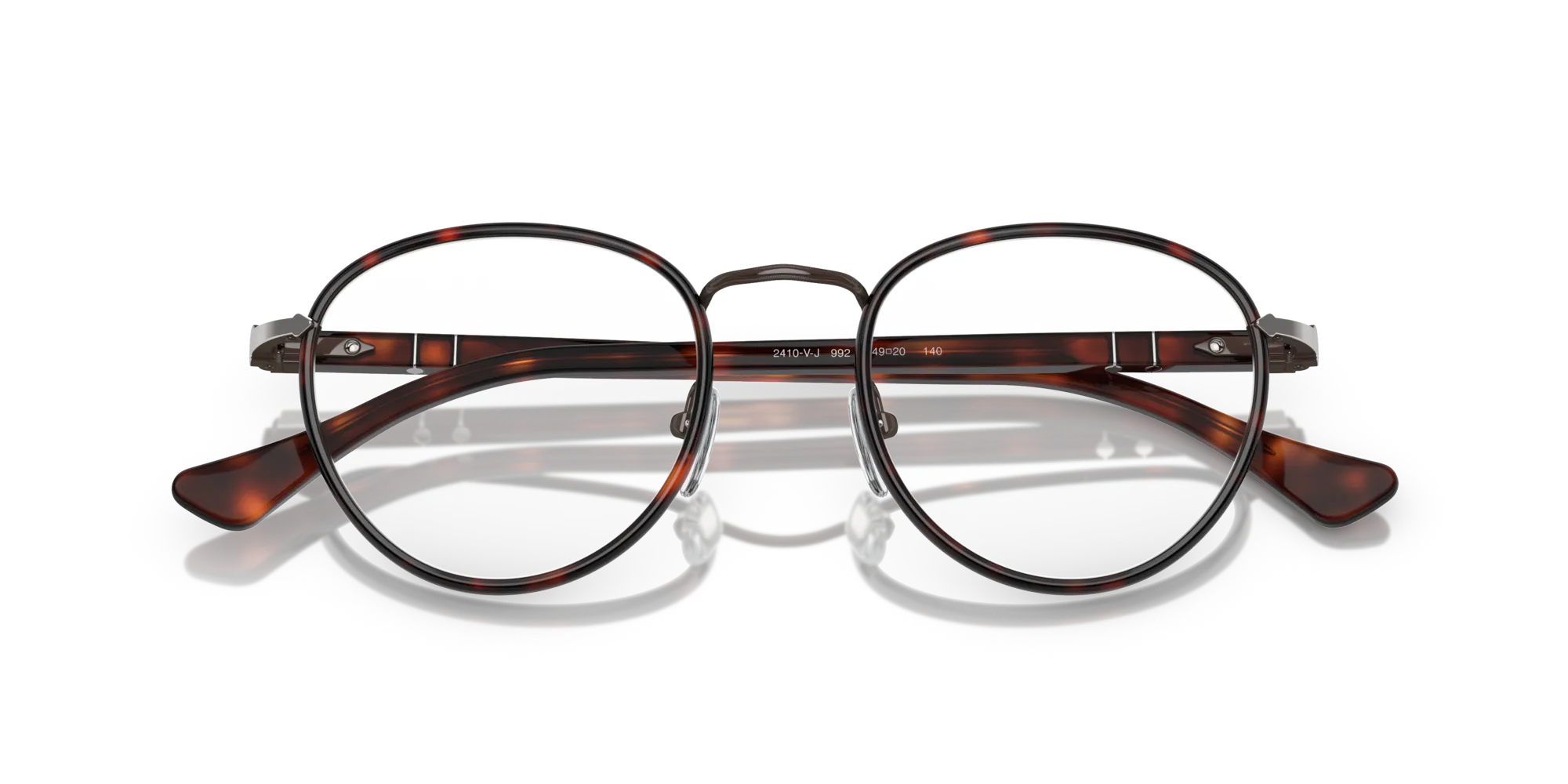Persol PO2410VJ 992 Montature da vista Metallo Marrone Trasparente Pantos Normale - immagine 2