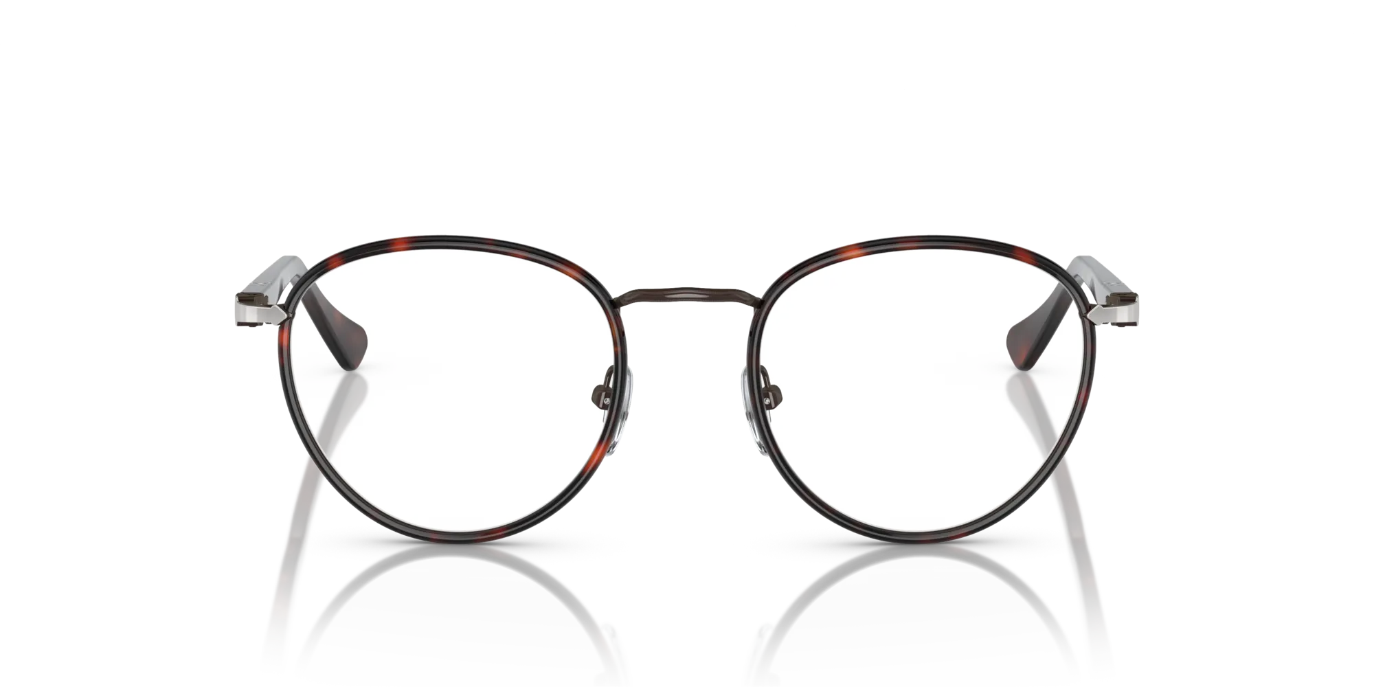 Persol PO2410VJ 992 Montature da vista Metallo Marrone Trasparente Pantos Normale - immagine 3