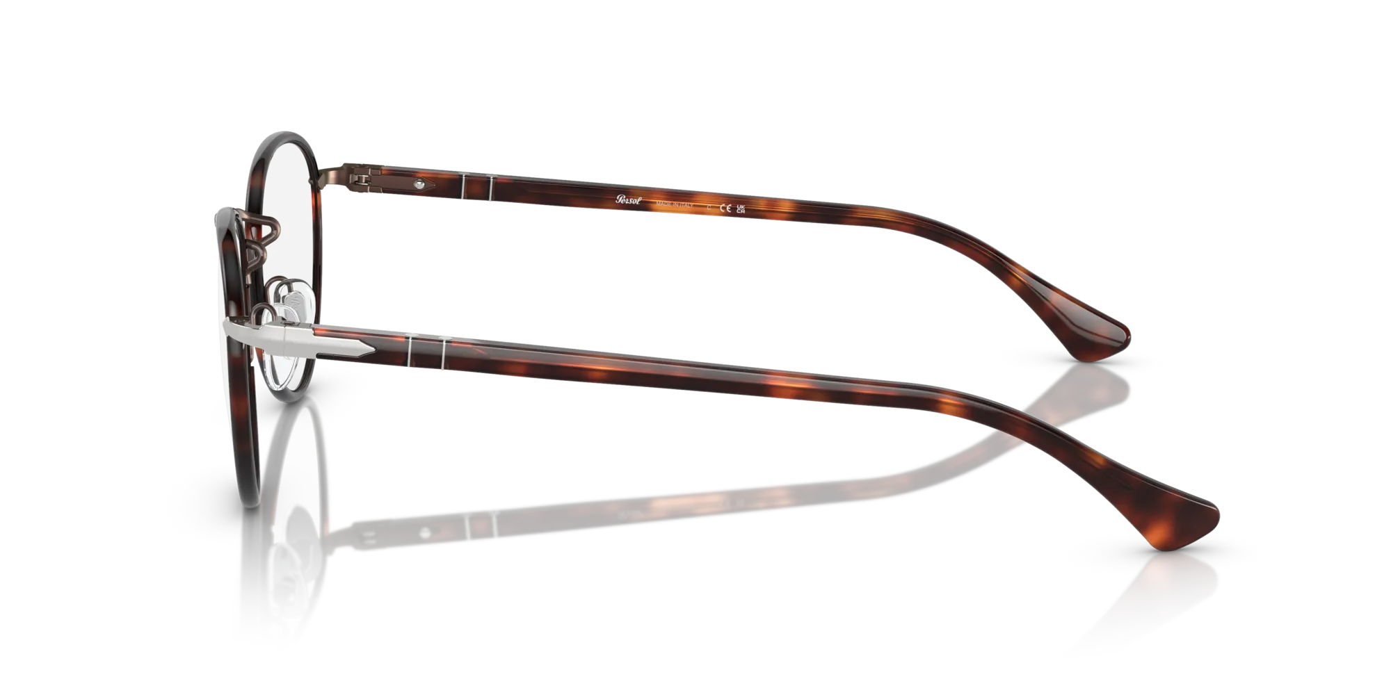 Persol PO2410VJ 992 Montature da vista Metallo Marrone Trasparente Pantos Normale - immagine 4
