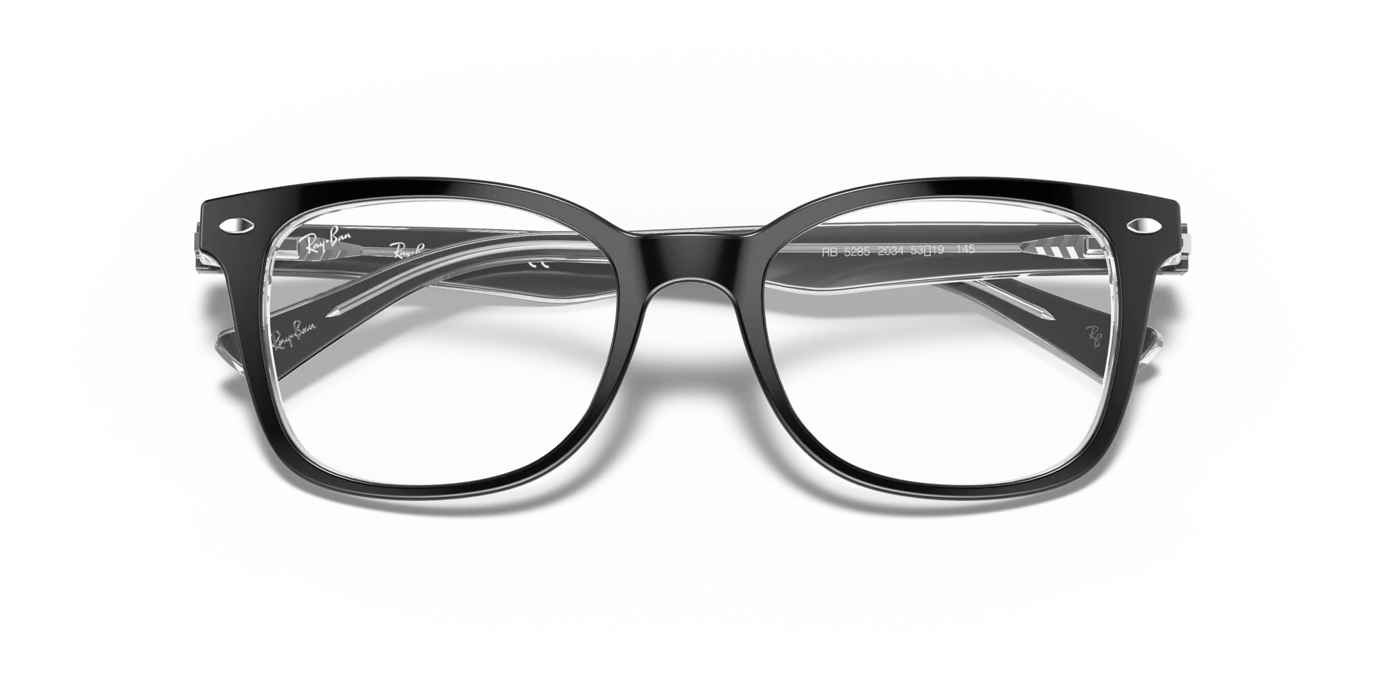Ray - Ban RX5285 2034 Montature da vista Acetato Nero Trasparente Farfalla Normale - immagine 2