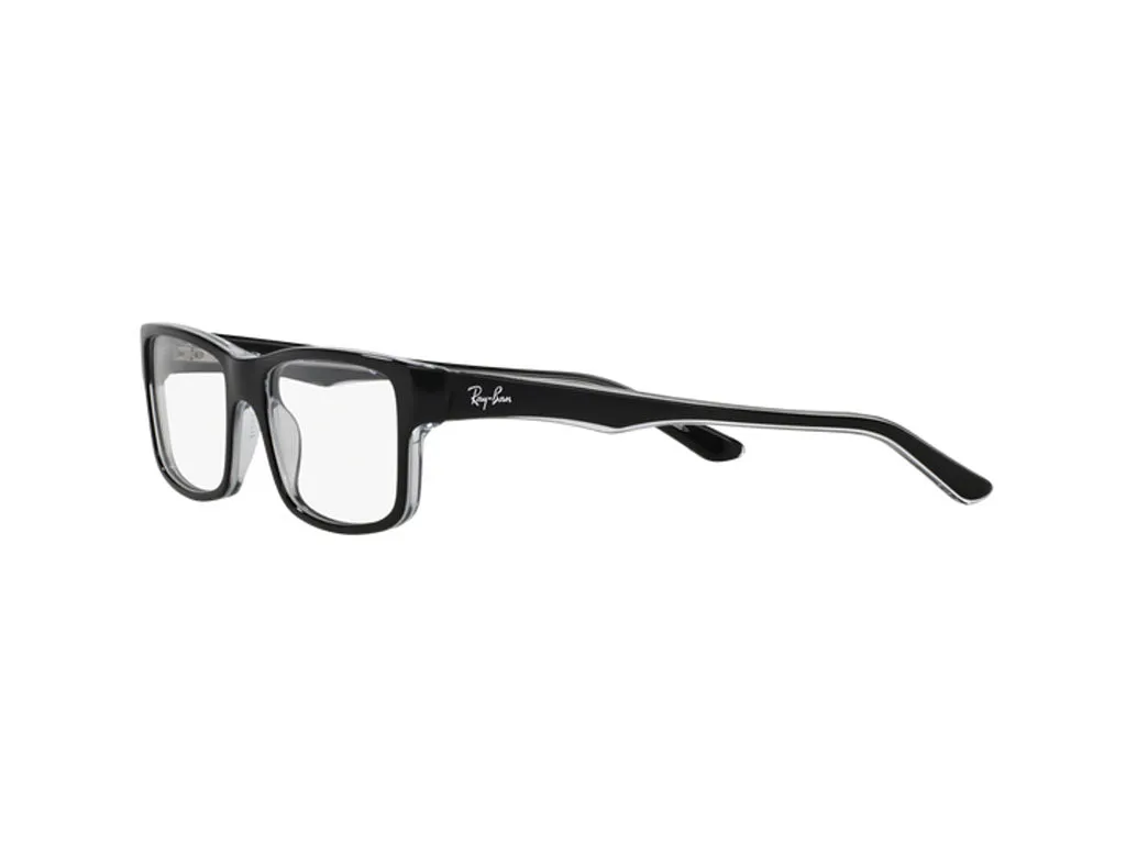 Ray - Ban RX5245 2034 Montature da vista Acetato Nero Trasparente Squadrata Normale - immagine 3