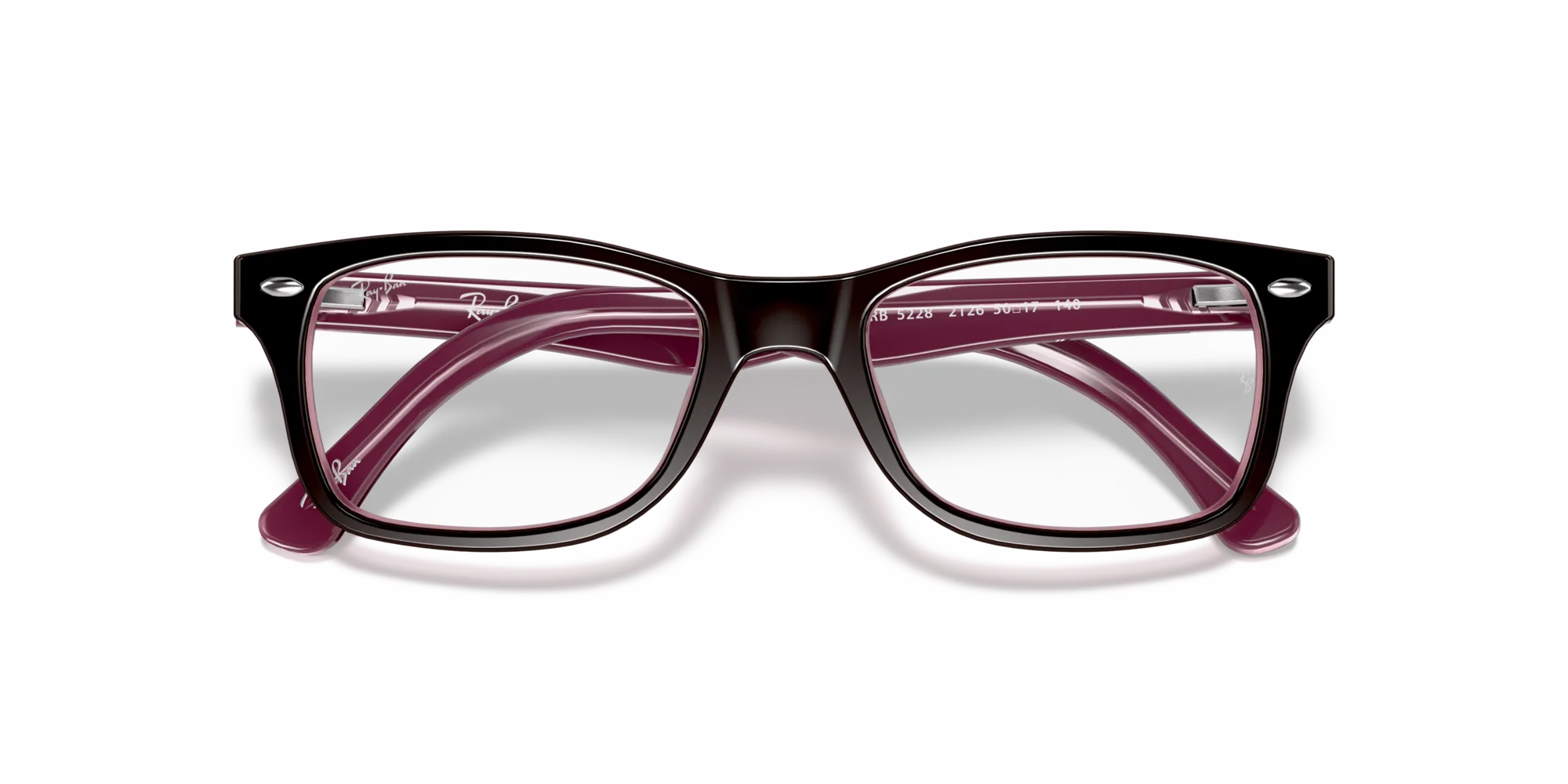 Ray - Ban RX5228 2126 Montature da vista Acetato Marrone Trasparente Squadrata Normale - immagine 2