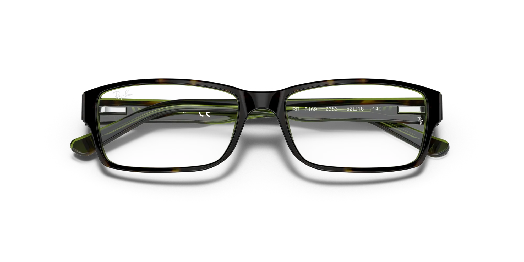 Ray - Ban RX5169 2383 Montature da vista Acetato Marrone Trasparente Squadrata Normale - immagine 2