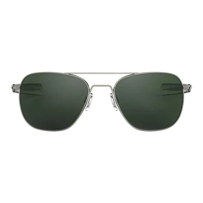 Randolph Engineering Uomo AF146 Gunmetal Occhiali da sole outlet Metallo Canna di fucile Verde Squadrata Normale - immagine 2