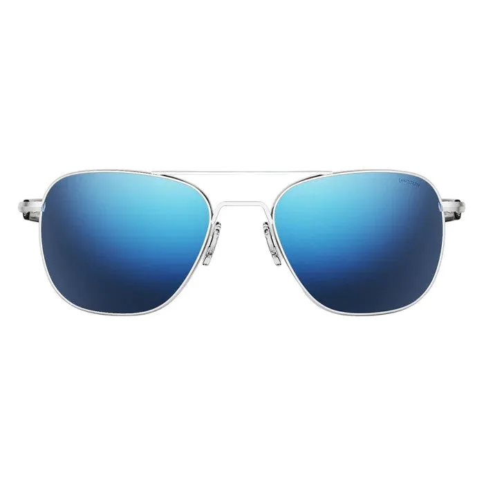 Randolph Engineering Uomo AF171 Matte chrome Occhiali da sole outlet Metallo Argento Blu Squadrata Normale - immagine 2