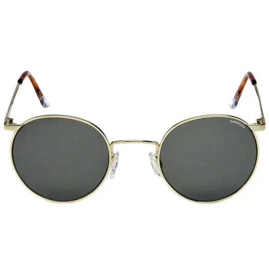 Randolph Engineering Unisex P3016 Gold 23k Occhiali da sole outlet Metallo Oro Verde Rotonda Normale - immagine 2