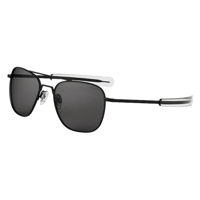 Randolph Engineering Uomo AF065 Matte black Occhiali da sole outlet Metallo Nero Grigio Squadrata Normale - immagine 1