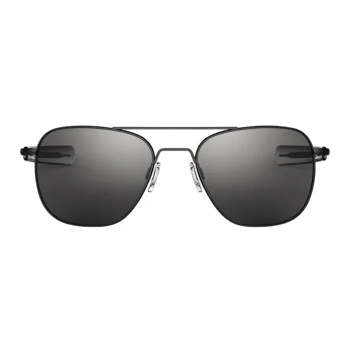 Randolph Engineering Uomo AF065 Matte black Occhiali da sole outlet Metallo Nero Grigio Squadrata Normale - immagine 2