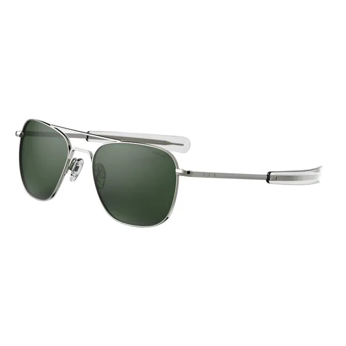 Randolph Engineering Uomo AF096 Gunmetal Occhiali da sole outlet Metallo Canna di fucile Verde Squadrata Normale - immagine 1