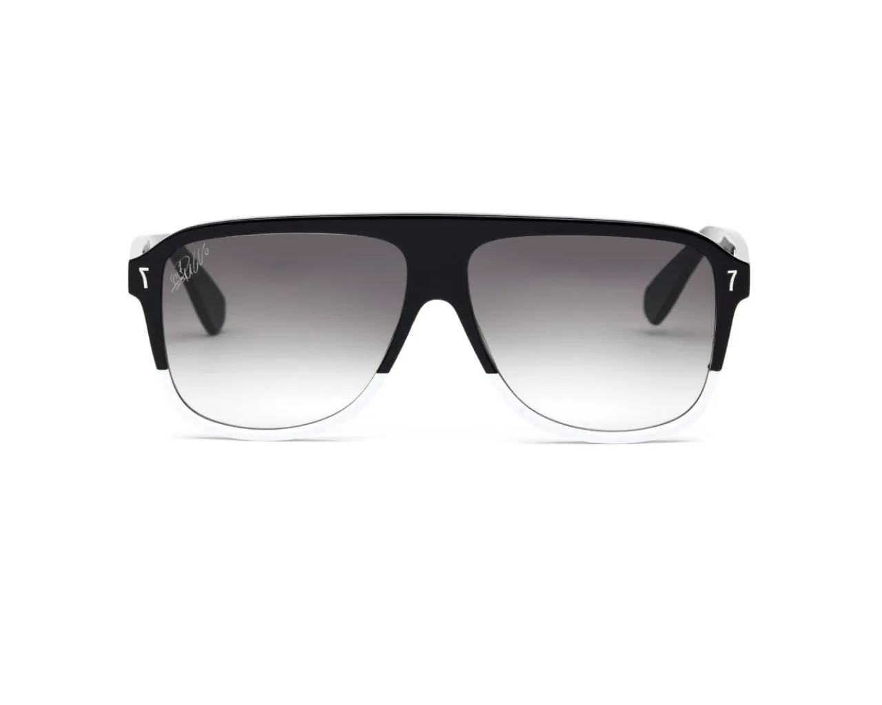 CR7 Uomo BD002 009.001 Occhiali da sole outlet Acetato Nero Grigio Pilot Normale Sfumato - immagine 2