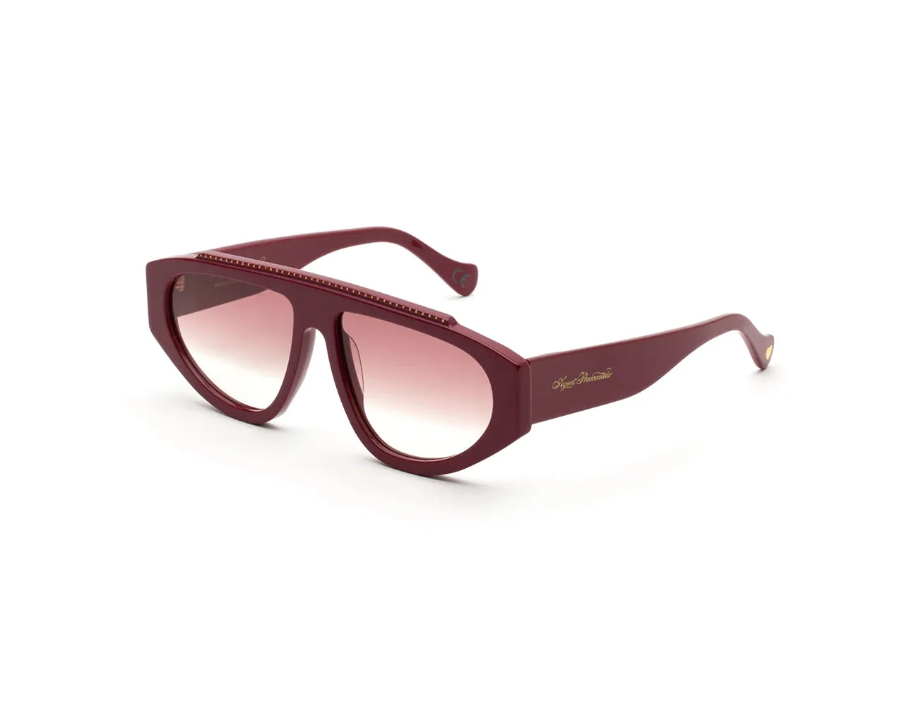 Agent Provocateur 5T2 Tyrah Bordeaux Occhiali da sole outlet Acetato Bordeaux Rosso Pilot Normale Sfumato - immagine 1